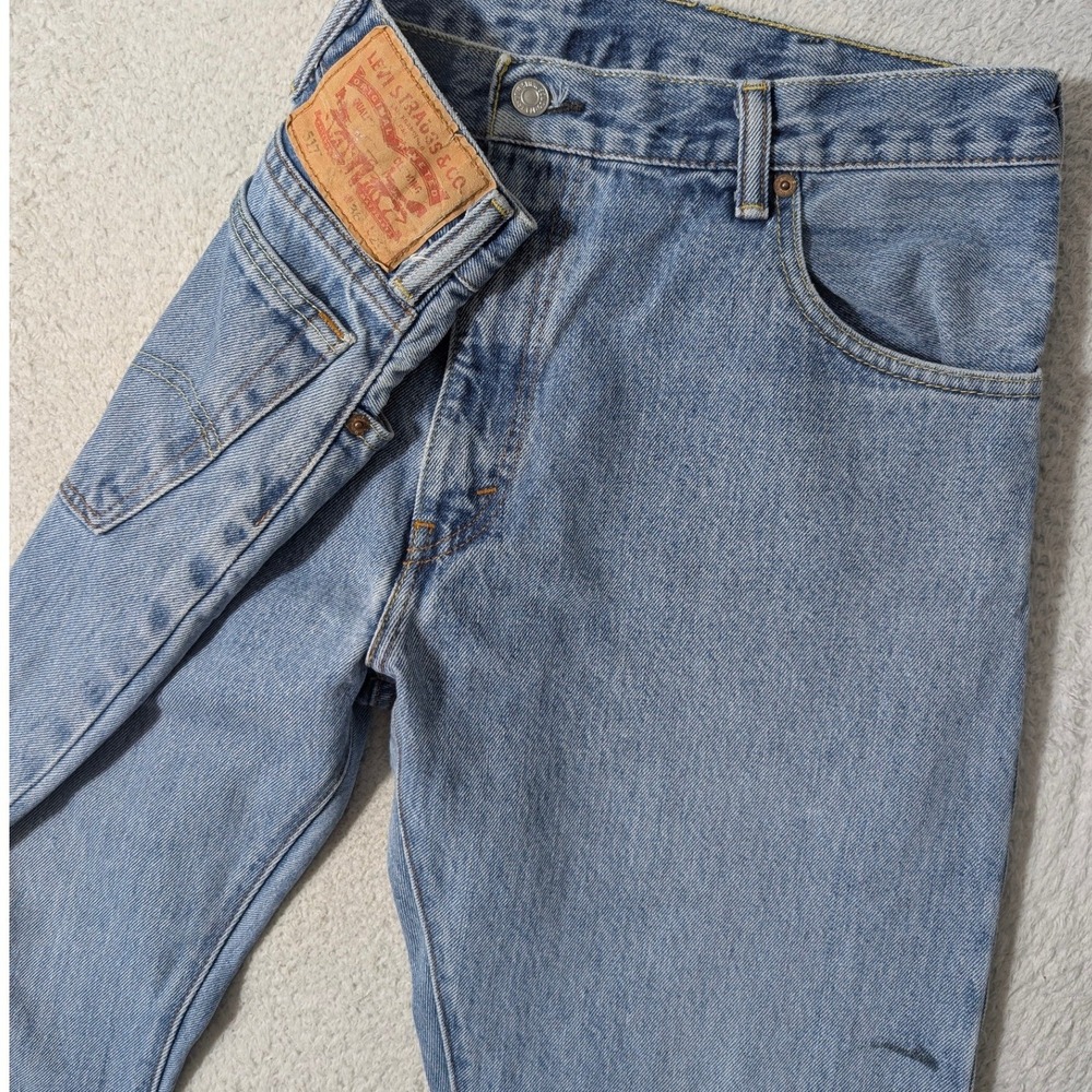Levi's 517 Bootcut Jeans Mens 36/32 (30" ins) Light Wash Denim